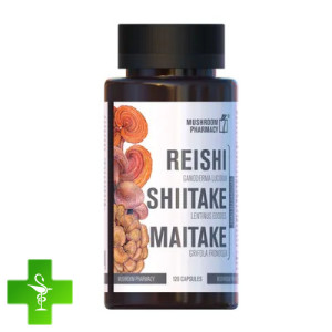 Комлекс грибов Рейши, Шиитаке и Майтаке Mushroom Pharmacy Reishi Shiitake Maitake